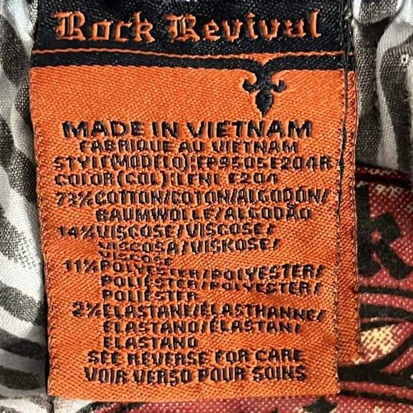 Rock Revival Leni Easy Boot Embellished Jeans - Size 30 - Picture 10 of 12